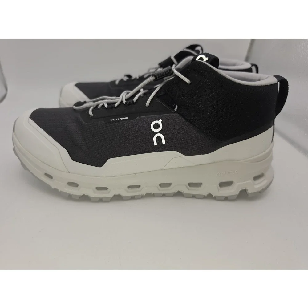 On Youth  Cloudhero Mid Waterproof Hiking Boots  Black & White Size 6.5
